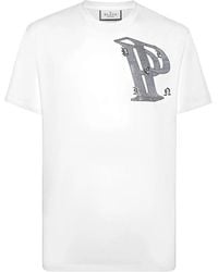 Philipp Plein - Rhinestone-Embellished Cotton T-Shirt - Lyst