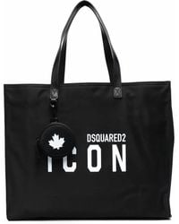 DSquared² - Icon Logo-print Tote Black - Lyst