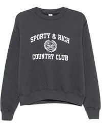 Sporty & Rich - Logo-Print Sweater - Lyst