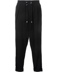 Balmain - Slouchy Crepe Tapered-Leg Track Pants - Lyst
