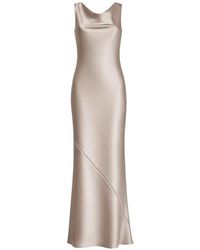 Blanca Vita - Draped Round-Neck Maxi Dress - Lyst