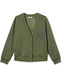 Twinset - Scuba Crochet-Detail Cardigan - Lyst