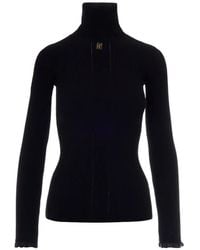 Elisabetta Franchi - Ribbed Roll-Neck Sweater - Lyst