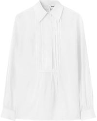 Jil Sander - Pleated Cotton Shirt For - Lyst