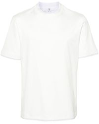Brunello Cucinelli - T-shirt con design a strati - Lyst