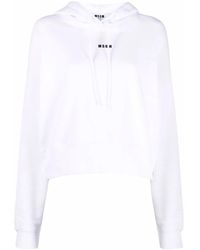 MSGM - Logo-print Pullover Hoodie - Lyst
