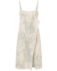 Moschino - Ruffled Denim Dress - Lyst