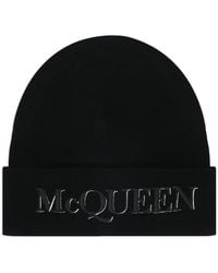 McQueen - Hats Men Kaschmire schwarz/schwarz - Lyst