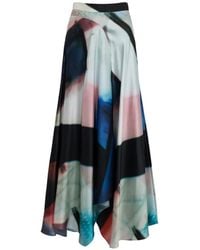 ROKSANDA - Asha Printed Asymmetric A-Line Skirt - Lyst