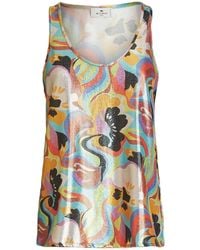 Etro - Sleeveless Racerback Top - Lyst