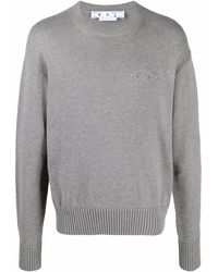 Off-White c/o Virgil Abloh - Logo Embroidered Knitted Jumper - Lyst