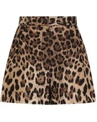 Dolce & Gabbana - Printed Cotton Shorts - Lyst