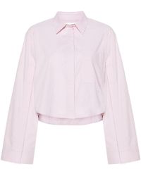 Victoria Beckham - Button-up Cropped Shirt - Lyst