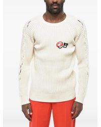 Off-White c/o Virgil Abloh - Lace-Up Ribbed Sweater - Lyst