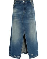 MISBHV - Distressed Denim Skirt - Lyst