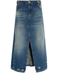 MISBHV - Distressed Denim Skirt - Lyst