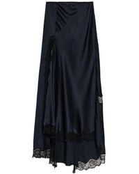 Isabel Marant - Alexandra Silk Satin Skirt With Lace Detail - Lyst