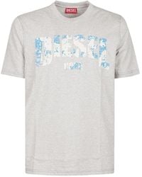 DIESEL - Logo-Print Cotton T-Shirt - Lyst