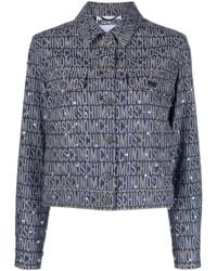 Moschino - Veste En Jean À Motif Monogrammé - Lyst