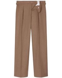 Fursac - Pinstripe Pleated Trousers - Lyst