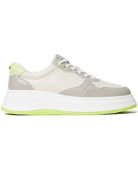 Twinset - Colour-Block Faux Leather Trainers - Lyst