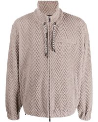 Emporio Armani - Wool Blend Blouson Jacket - Lyst