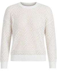 Eleventy - Open-Knit Crew-Neck Sweater - Lyst