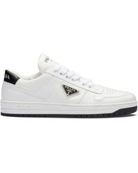 Prada - Downtown Perforated Leather Sneakers - Lyst