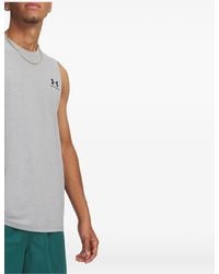 Under Armour - Logo-Print Cut-Off Tank Top - Lyst