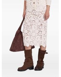 Ermanno Scervino - Floral-Lace Midi Skirt - Lyst
