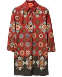 La DoubleJ - Geometric-Print Mini Day Dress - Lyst