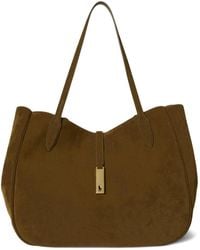 Polo Ralph Lauren - Large Polo Id Suede Tote Bag - Lyst