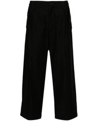 Yohji Yamamoto - M-Front Tuck Cropped Trousers - Lyst