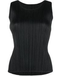Pleats Please Issey Miyake - Plissé Scoop-Neck Vest - Lyst
