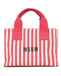 MSGM - Striped Polka-Dot Shoulder Bag - Lyst