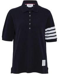 Thom Browne - 4-Bar Short-Sleeved Polo Top - Lyst