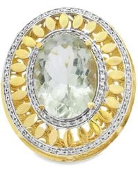 Lisa Nik - 18K Quartz And Diamond Ring - Lyst