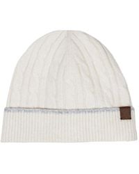 Eleventy - Cable-Knit Cashmere Beanie Hat - Lyst