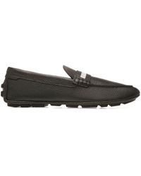 Bally - Karlos Pebbled Leather Loafers - Lyst