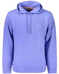 BOSS - Logo-Patch Cotton Hoodie - Lyst