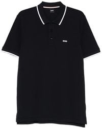 BOSS - Cotton-Piqué Polo Shirt With Contrast Tipping - Lyst