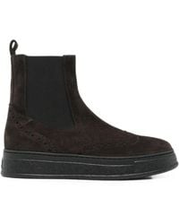 Agl Attilio Giusti Leombruni - Bottines Chelsea À Détails Façon Richelieu - Lyst