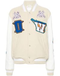 Off-White c/o Virgil Abloh - Mixed Colours Thunderbolt Varsity Bomber Jacket - Lyst