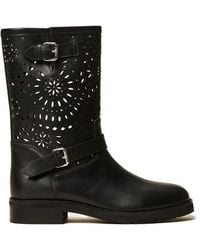 Twinset - Leather Biker Boots - Lyst