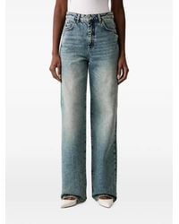 Patrizia Pepe - Acid-Wash Straight-Leg Jeans - Lyst