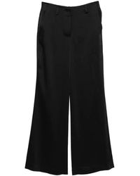Theory - Satin Flared Trousers - Lyst