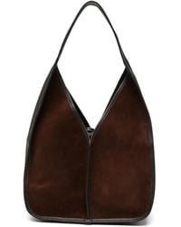 Hereu - Calella Suede-Panel Shoulder Bag - Lyst