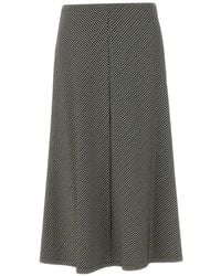 Elena Miro - Check-Pattern Flared Midi Skirt - Lyst