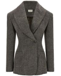 Magda Butrym - Double-Breasted Shawl-Collar Blazer - Lyst