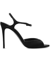 Black Suede Studio - Geri Satin Sandals - Lyst